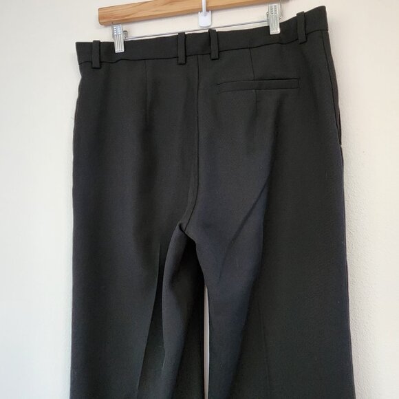 COS Pants Women's Size 12 Black Wide Leg Trouser 100% Wool Office Career Classic - Picture 10 of 16